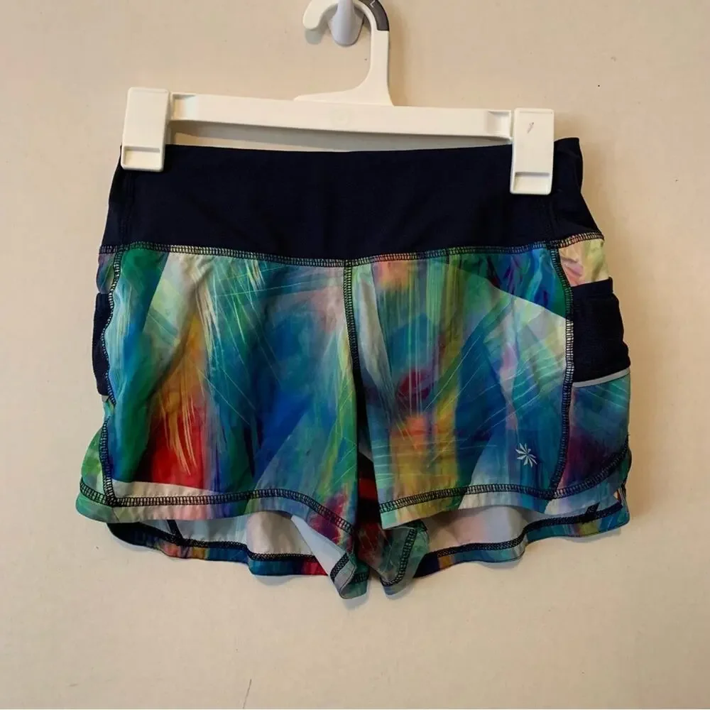 Athleta Tropea Ready Set Shorts 228702 Colorful Tie Dye
